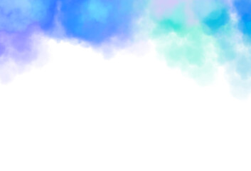 Wall Mural - abstract color smoke explosion overlay cutout on transparent background, colorful fluffy clouds over
