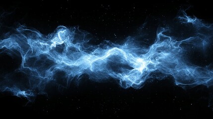Wall Mural - abstract blue background with misty structures resembling space clouds. background and texture for d