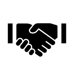 Wall Mural - Business handshake icon png sticker, simple flat design, transparent background