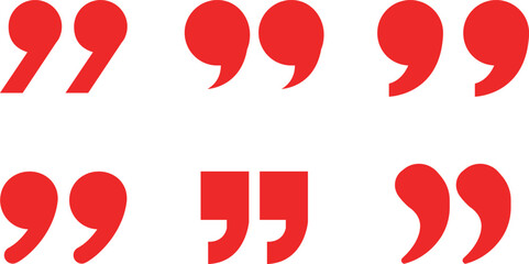 Quote Mark Icon set.Quote chat icon for messaging, communication, and conversation.Quotation symbol. Remark sign in Quote mark on transparent background. Quoted sign . Vector Illustration.