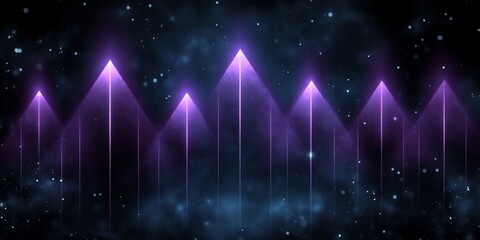 Wall Mural - abstract dark background with mysterious elements and purple light shapes in geometric style art