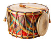 © Shakib - native hand-made drum for music isolated on white background PNG.AI Generated.
