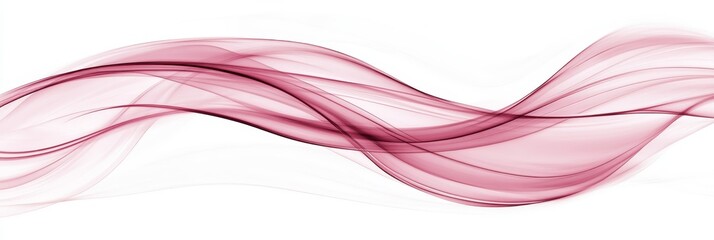 Wall Mural - elegant pink fluid waves on white background for modern design projects and creative graphics