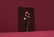 © ADDICTIVE STOCK - Polyantha rose flowers against vibrant red background