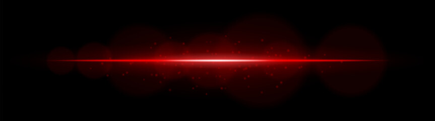Wall Mural - light burst. bright horizontal ray with floating particles and lens blur. ideal for visualizing spar