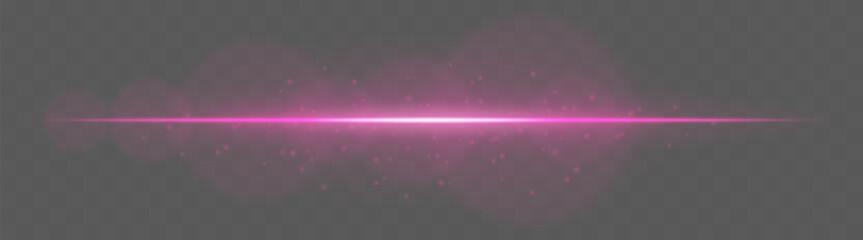 Wall Mural - sparkle beam. horizontal light stripe with glowing particles on transparent background. used for ui 