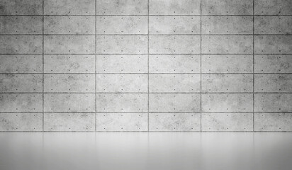 Wall Mural - Empty dark abstract industrial cement wall studio room interior for display product on concrete wall background