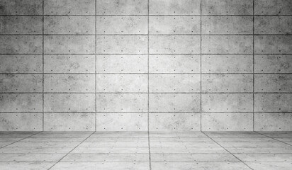 Wall Mural - Empty dark abstract industrial cement wall studio room interior for display product on concrete wall background