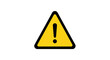 © gulshan - Yellow warning triangle sign with exclamation mark isolated on white background