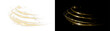 © Ekaterina - Gold, shimmer, swirl, flash, motion glowing magic trail PNG with transparent background. Perfect PNG Overlay for fantasy, celebration, or dynamic design effects.