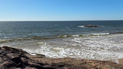 Wall Mural - Beautiful view of beach with blue sky.