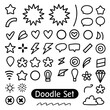 © MD. SHABUZ RAYHAN - Assortment of hand drawn doodle icons and symbols on white background sketch drawing