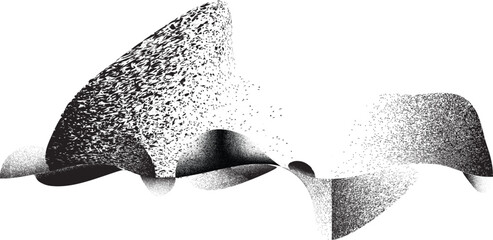 Wall Mural - sprayed black spiral line .graffiti art design . noise dispersion grungy wavy logo . spray effect .g