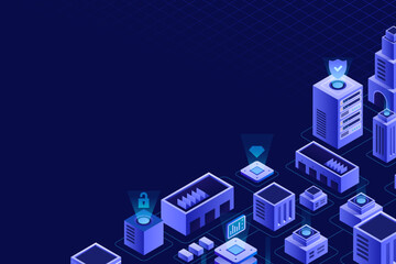 Secure Blockchain Data and Information Isometric Composition