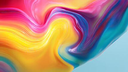 Wall Mural - colorful abstract swirl: a vibrant display of swirling colors blends, creating a dynamic and visuall
