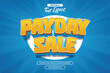 © Aziramada - Payday sale editable text effect with blue comic background