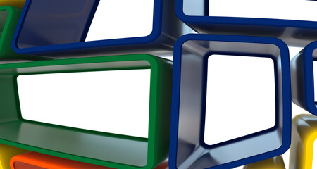 Wall Mural - mosaic triangular low poly style abstract geometric background