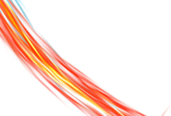 Wall Mural - abstract neon lines glowing overlay cutout on transparent background