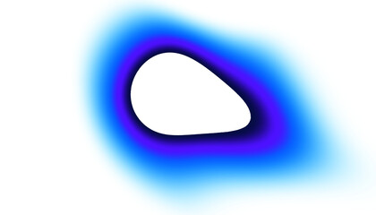 Sticker - abstract blue shape with soft gradient on transparent background. isolate blue abstract shape overla