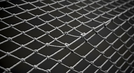Close-up of netting fence