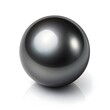 © Mahannan - 'Glossy black pearl with smooth surface and soft light reflection on a white background.'