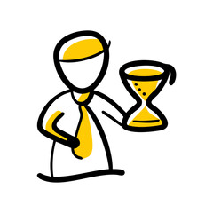 Wall Mural - work time – hand drawing icon for web and graphic design