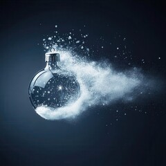 Wall Mural - elegant glass christmas ornament with sparkling dust effect