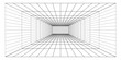 © Iflah - Perspective grid background 3d Vector illustration. Interior design Model projection background template. Line one point perspective