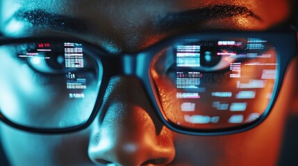 Focused person viewing code