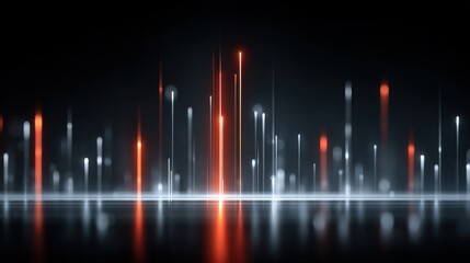 Wall Mural - visual data story concept, abstract lines of light creating a dynamic, futuristic visual effect agai