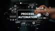 © InfiniteFlow - Dynamic Interface Design Showcasing Process Automation with Data Visualization Elements and Modern Technology Concepts. Asymptotic smart data analytic.