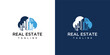© sang - Cloud logo design with digital technology building