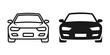 © Zulekha - Modern Car Icon, Automobile Front View Vector Symbol