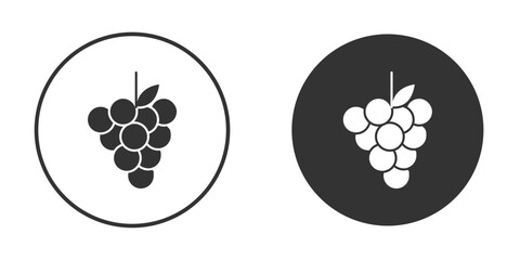 Grape icon, flat vector simple element illustration from editable concept