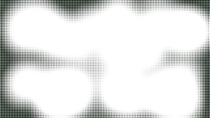 Abstract black and white halftone dot pattern background