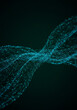 © Gustavo Alves - Blue digital network structure with connected dots in fluid shape