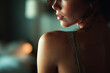 © sameerapriyasanka - Close-Up of Woman’s Back in Lace with Soft Shadow and Elegant Lighting