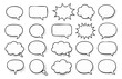 © CozyPalette - Comic Speech Bubble Frame Set, Hand-Drawn Style Blank Balloons in Black and White