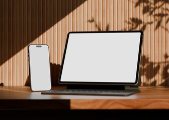 Wall Mural - Responsive Web Design and website Mockup, Devices Mock up, Smartphone desktop tablet laptop template Mockup