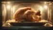 © kirania - Roasted chicken in an oven.