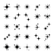 © MdSaidul - Vector art of a variety of black starburst and sparkle graphic elements isolated on a white background