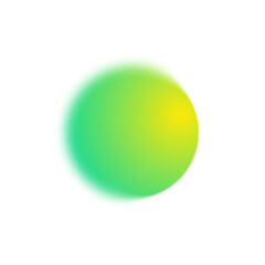 Wall Mural - Illustration of green and yellow circle gradient element blurred with noise texture and grain
