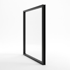 black frame isolated on white background for mockup, display uses.