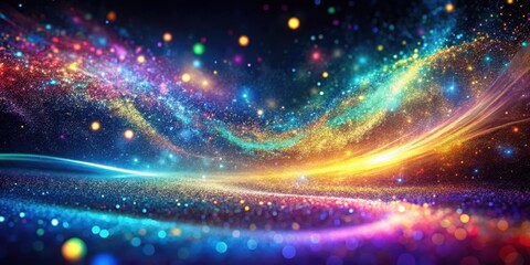 Wall Mural - vibrant cosmic dust swirls in a kaleidoscopic nebula displaying a breathtaking celestial landscape