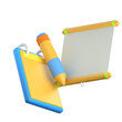 © SkyPark - Whiteboard with sticky notes 3D Icon colorful design