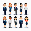 © arga - Diverse Office Team Illustration Customizable Corporate Characters for Business Concepts