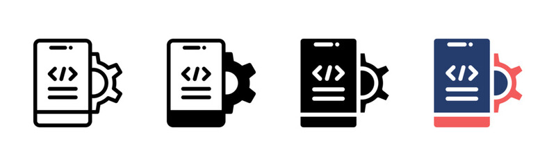App Development icon sheet multiple style collection