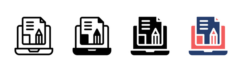 Online Content icon sheet multiple style collection