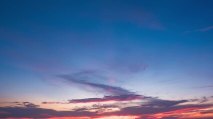 Wall Mural - Twilight splendor time lapse of the sky's transition from day to night.
