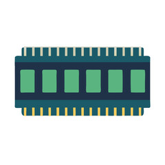 Stylized Random Access Memory (RAM) on a black background